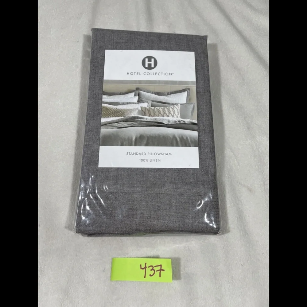 NIB Hotel‎ Collection Linen (1) Standard Sham Pillow Case in Grey